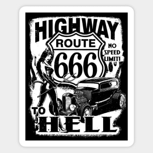 Route 666 - Highway to hell Magnet